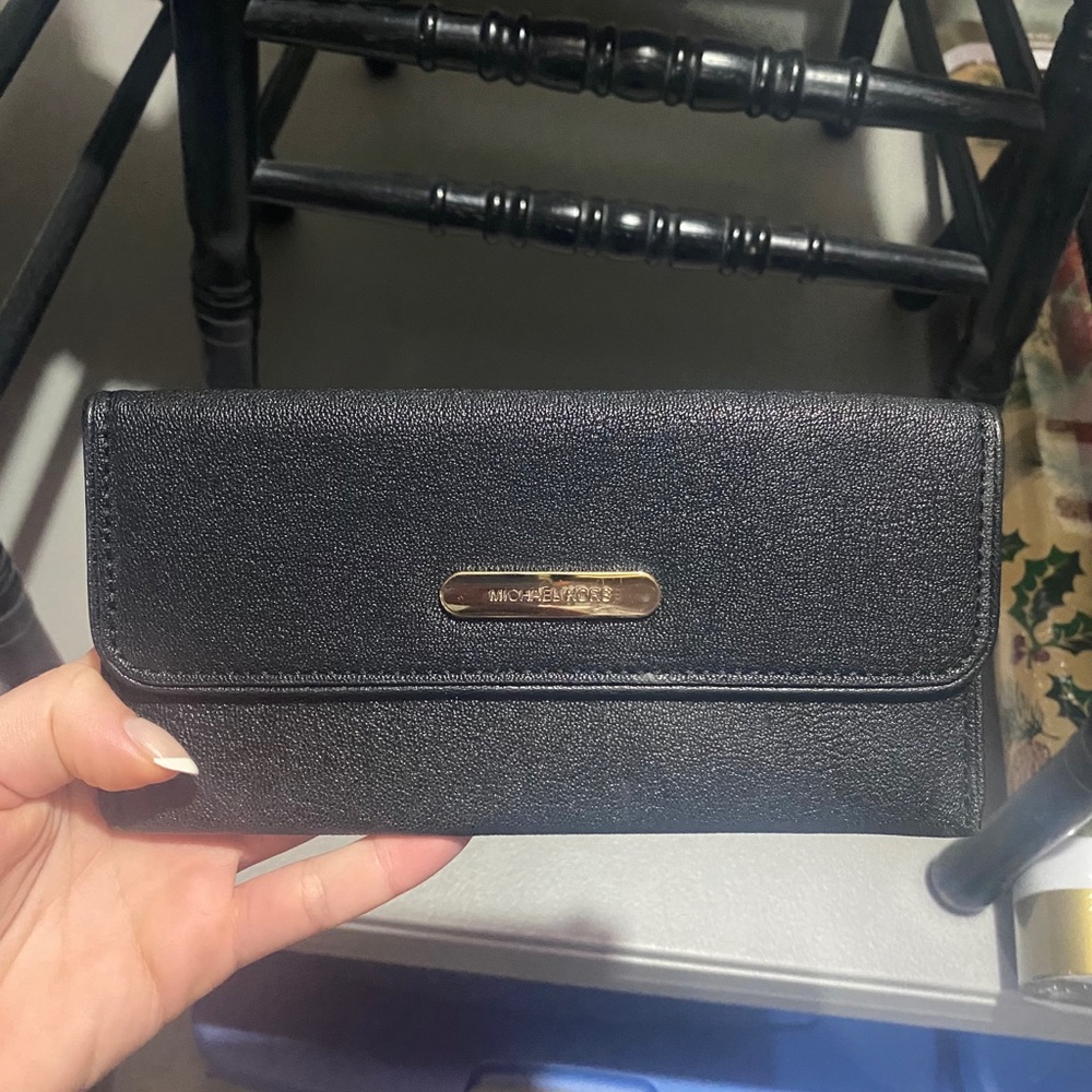 Michael Kors Black Saffiano Leather Wallet